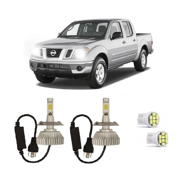 Kit Lâmpadas Super Led Farol Alto Baixo Frontier 2008 à 2015 Kit Lâmpadas Super Led Farol Alto Baixo Frontier 2008 à 2015