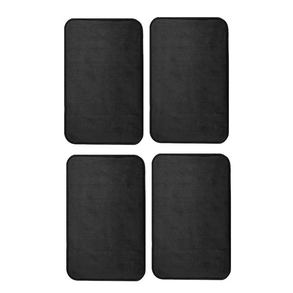 Tapete de Banheiro Preto Antiderrapante Retangular 60cm 4un