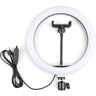 Ring Light Iluminador Led Usb 10 Polegadas 26Cm Com Suporte Tripé 2 Metros