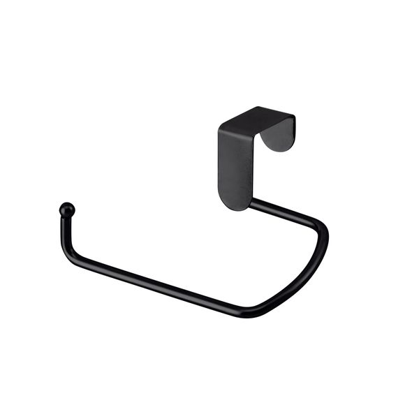 Porta Papel Higiênico para Caixa Acoplada Suporte para Um Rolo Sem Furo Preto