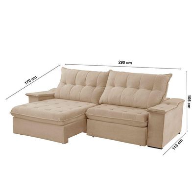 Sofá Lua Linho 02 Módulos 120 Cm B25cm Meu Sofá Online A226 Linho Bege