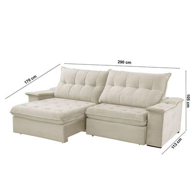 Sofá Lua Linho 02 Módulos 120 Cm B25cm Meu Sofá Online A302 Linho Branco