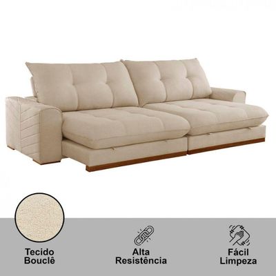 Sofá Argo Linho 02 Módulos 90 Cm B25cm Meu Sofá Online A294 Linho Creme