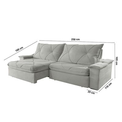 Sofá Apollo Linho 02 Módulos 100 Cm B25cm Meu Sofá Online A230 Linho Cinza