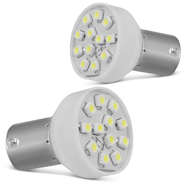 Lâmpada Led Branco 2 Pólos Smd Freio E Lanterna Par Lâmpada Led Branco 2 Pólos Smd Freio E Lanterna Par