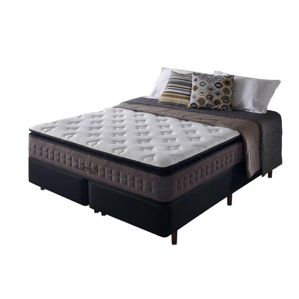 Conjunto Cama Box Queen Size Mola Ensacadas Nashville 158 Marrom