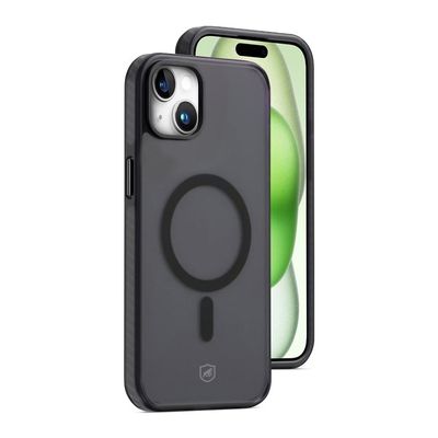 Kit Capa Magsafe Pro Preta e Pelicula Nano Vidro para iPhone 15 Plus - Gshield