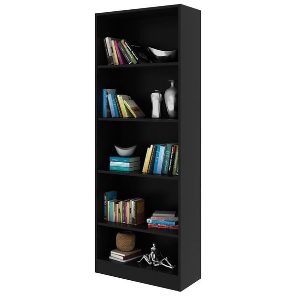 Armário Prateleiras para Escritório Home Office Gamer ME4141 MDP Preto/Preto - Gran Belo