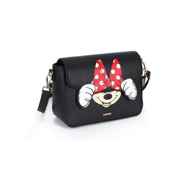 Bolsa Transversal Feminina Minnie Mouse BMK78607 Preto