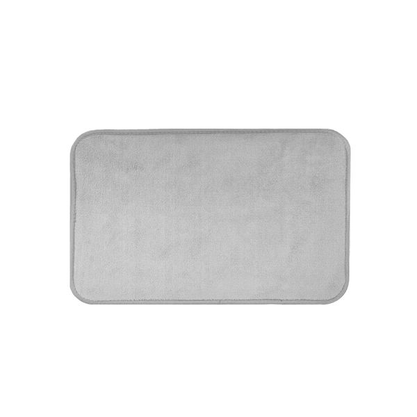 Tapete de Banheiro Cinza Antiderrapante Retangular 60x40cm
