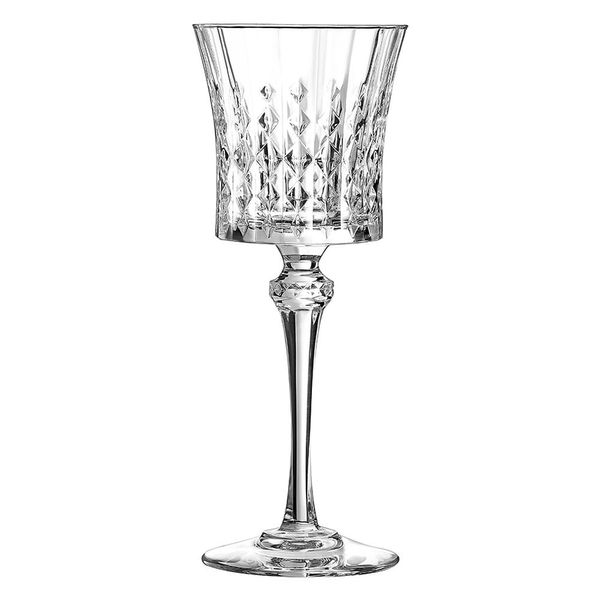 Taça Vinho 6 peças Cristal Transparente 190Ml Lady Diamond 20X8X8Cm