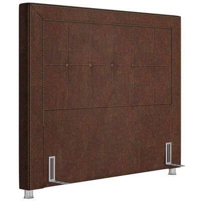 Cabeceira Cama Box Casal Queen 160 cm P05 Atenas Corino Marrom - Lyam Decor
