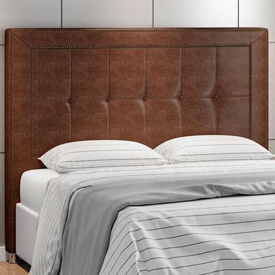 Cabeceira Cama Box Casal Queen 160 cm P05 Atenas Corino Marrom - Lyam Decor