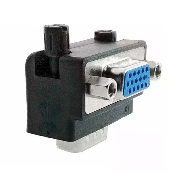 Adaptador VGA 90 graus MACHO x FEMÊA Adaptador VGA 90 graus MACHO x FEMÊA