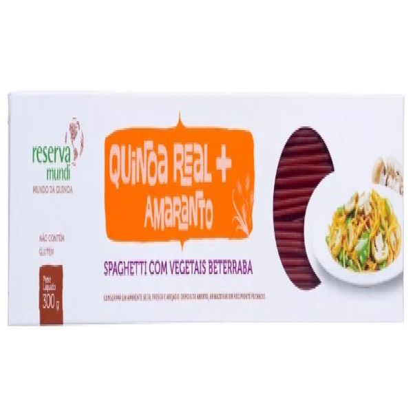 Macarrão Spaghetti de Quinoa Vermelho Sem Glúten Reserva Mundi 300g