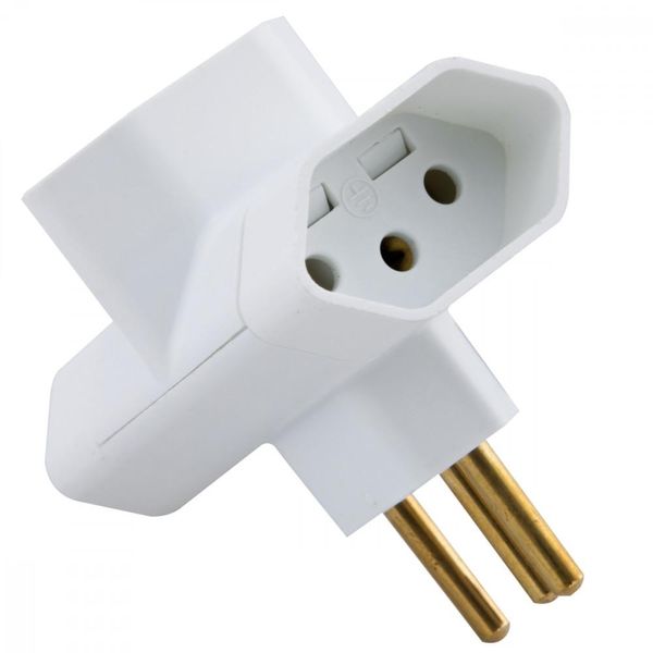 Plugue T 2P+T 250 V 10 A Tramontina Branco