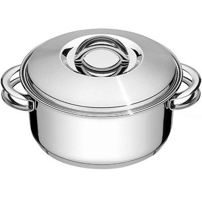 Caçarola Tramontina Rasa Solar em Aço Inox Fundo Triplo com Tampa e Alças 16 cm 1,4 L