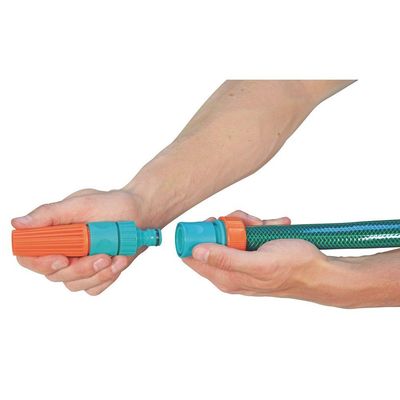 Engate Rapido com Aquastop Tramontina em Plastico para Mangueira 5/8" e 3/4"