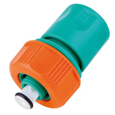 Engate Rapido com Aquastop Tramontina em Plastico para Mangueira 5/8" e 3/4"