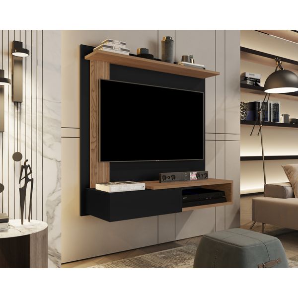 Painel Para Tv Até 32 Polegadas Turim Preto / Freijó - Comprar Moveis em Casa Painel Para Tv Até 32 Polegadas Turim Preto / Freijó - Comprar Moveis em Casa