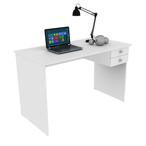 Mesa para Escritório Home Office ME4165 MDP Branco - Gran Belo