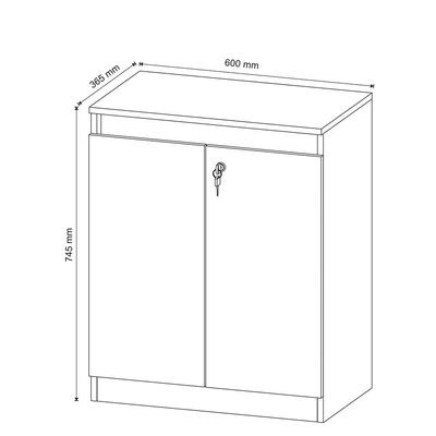 Balcão com Chave para Escritório Home Office ME4149 Branco - Gran Belo