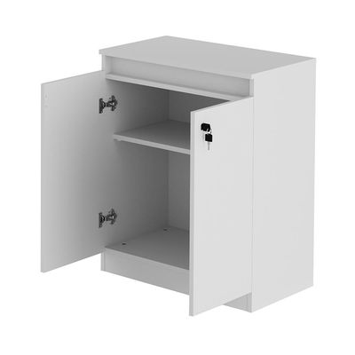 Balcão com Chave para Escritório Home Office ME4149 Branco - Gran Belo