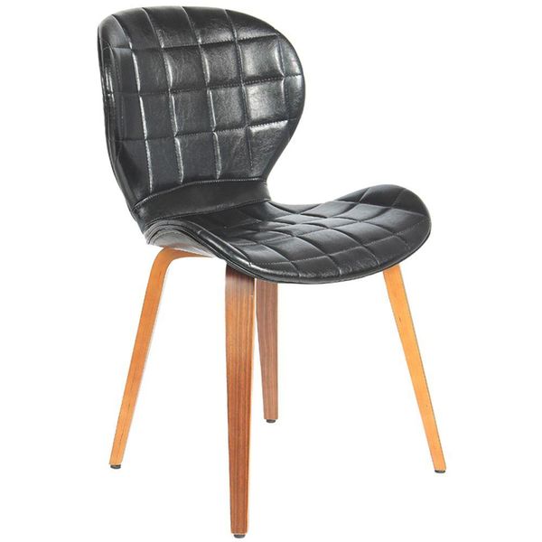 Cadeira Decorativa de Escritório Recepção GranClass PU Sintético Preto - Gran Belo