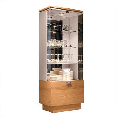 Cristaleira com Adega Decorativa Peggy Cinamomo/Off White G26 - Gran Belo