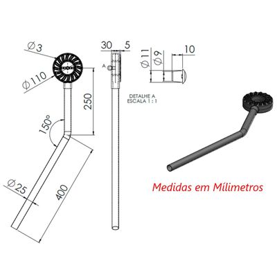 Queimador Alta Pressão Chuveiro Fogão Industrial 650E 11cm