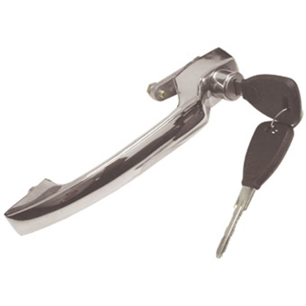 Maçaneta Externa Porta C/ Chave Zamac Família 1113 Preta Maçaneta Externa Porta C/ Chave Zamac Família 1113 Preta