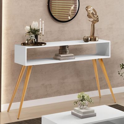 Aparador Para Sala de Estar Pés Palito Mônaco L03 Branco - Lyam Decor