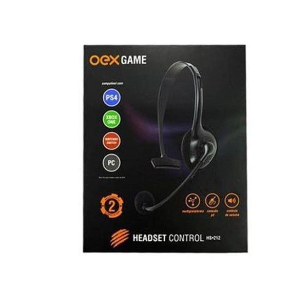 Headset Gamer Multiplataforma Control Hs212 - Oexgame Preto