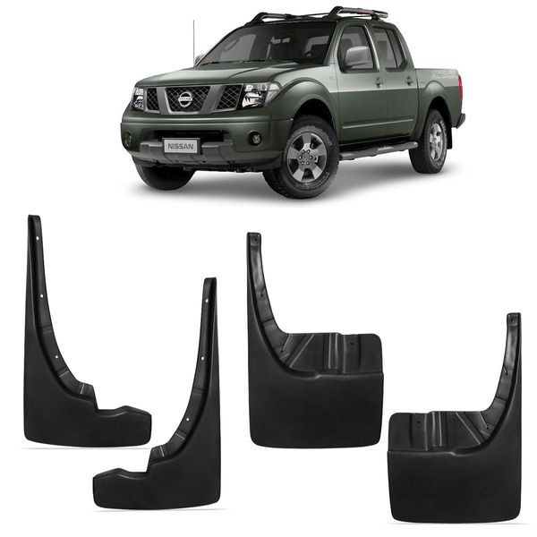 Kit Apara Barro Lameira Frontier 2008 a 2016 Injetado Flap 4 Peças