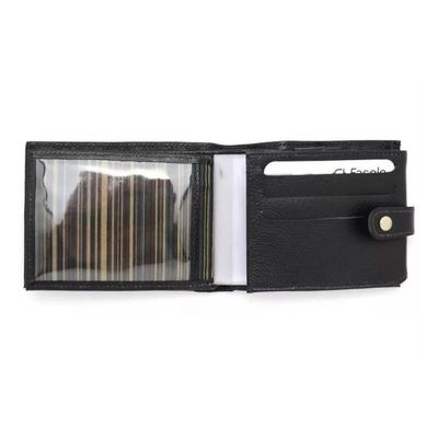 CARTEIRA MASCULINA COURO COM PORTA CHEQUE FASOLO H015 PRETA Cor:Preto;Tamanho:Único;Gênero:Homem
