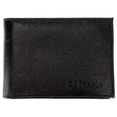CARTEIRA MASCULINA COURO FASOLO COM PORTA-CHEQUES H013 PRETA Cor:Preto;Tamanho:Único;Gênero:Homem