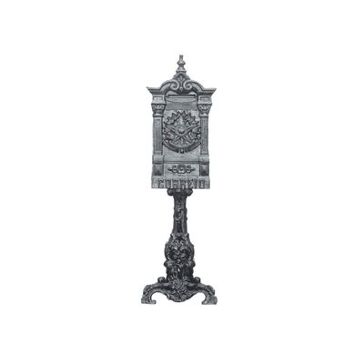 Caixa de Correio Colonial Brasão com Pé Ferro Fundido