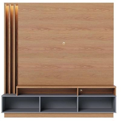 Estante Home Theater Humaita Freijó Cinza Acetinado - Colibri