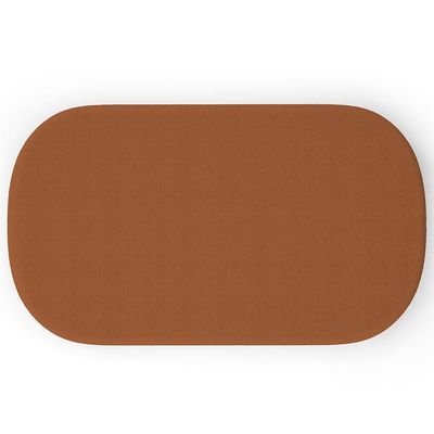 Puff Decorativo Orgânico Para Living Quarto 100cm Doha W01 Bouclê Terracota - Lyam Decor