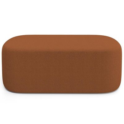 Puff Decorativo Orgânico Para Living Quarto 100cm Doha W01 Bouclê Terracota - Lyam Decor