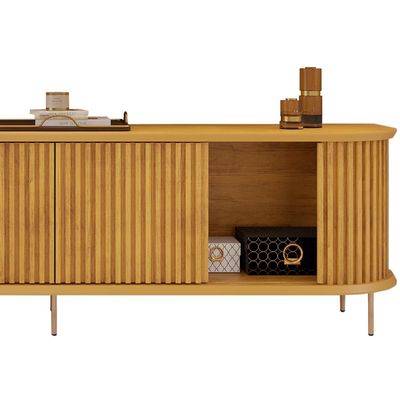 Rack Para Sala de Estar TV 75 Pol Atlantis D05 Cedro - Lyam Decor