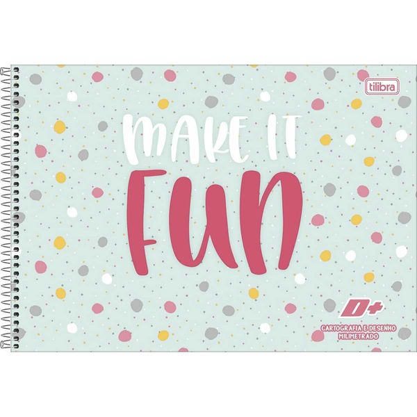 CADERNO DESENHO ESPIRAL CD 96FLS MILIMETRADO D+ FEMININO TILIBRA