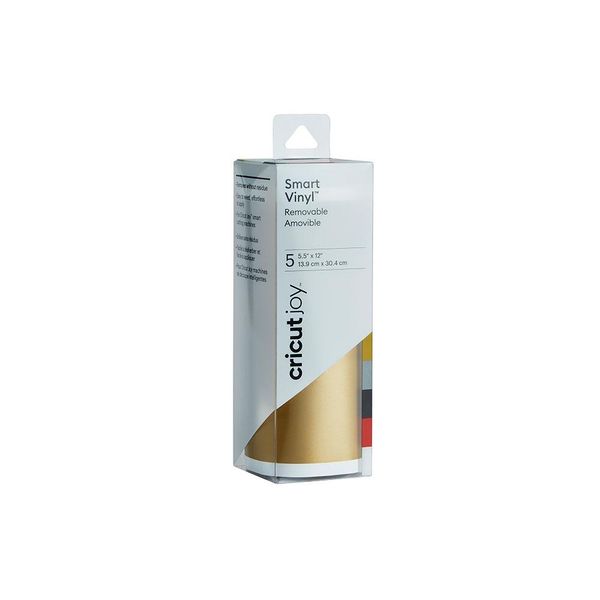 Adesivo Smart Vinil Removível Cores Elegance - Cricut Joy - 13,9 x 30,5 cm - 5 unds