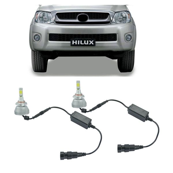 Kit Lâmpadas Super Led Farol de Milha Hilux SW4 2006 à 2012