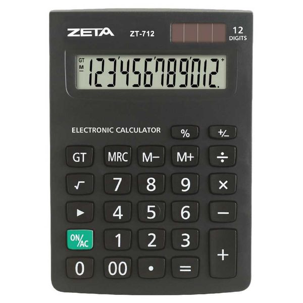 CALCULADORA DE MESA 12 DIG ZT712 ZETA