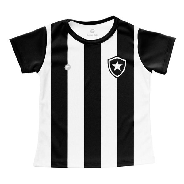 Camisa Infantil Botafogo Baby Look Listrada Oficial Tam 8