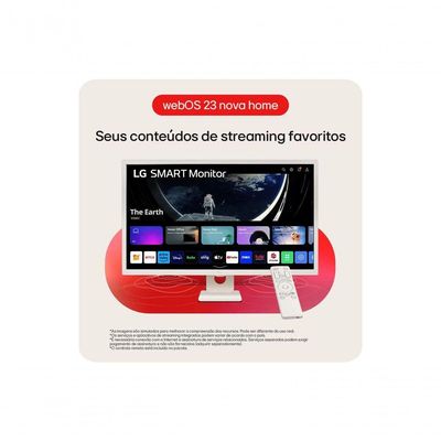 Monitor LG Myview Smart Tela IPS 32'' Fhd Webos Screen Share HDR10 Thinq Air Play 2 Bluetooth USB HDMI 32SR50F-W