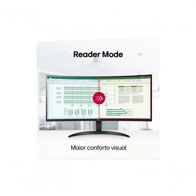 Monitor LG UltraWide Curvo Tela VA de 34 WQHD 3440 x 1440 21:9 sRGB 99% HDR10 PBP 100Hz AMD FreeSync 34WR50QC-B