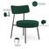 Poltrona Decorativa Para Sala De Estar Base Fixa Londres L02 Bouclê Verde - Lyam