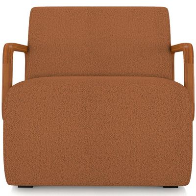 Poltrona Decorativa Orgânica Bruxelas K01 Bouclê Terracota - Lyam Decor